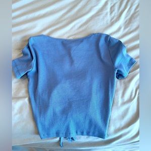 Blue crop top
